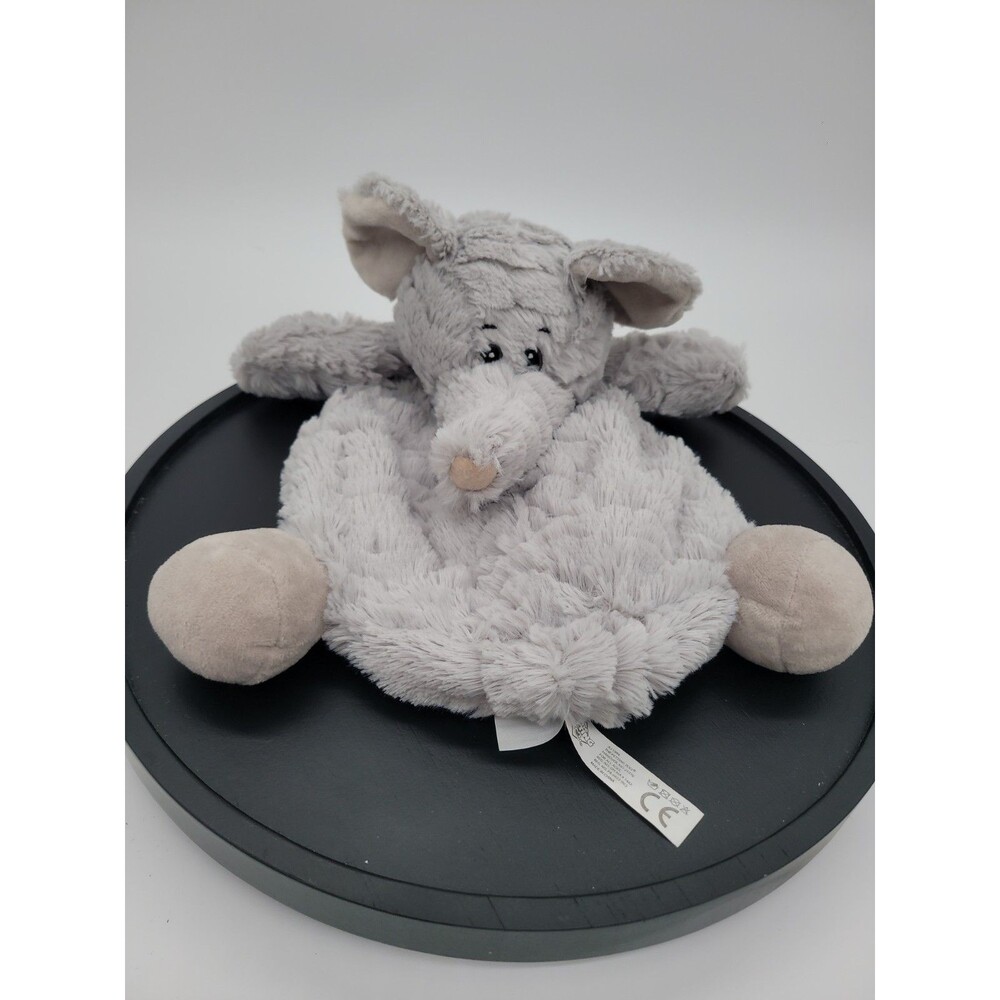 Petting Zoo Gray Elephant Snugglerz Security Blanket Lovey with Rattle